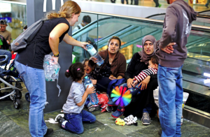 Syrian Refugees in Vienna Transtation [Creative Commons - Josh Zakary - Used with Permission]