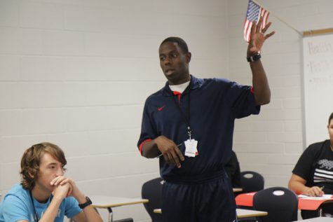 Cornelius Mitchell, instructs the class. 